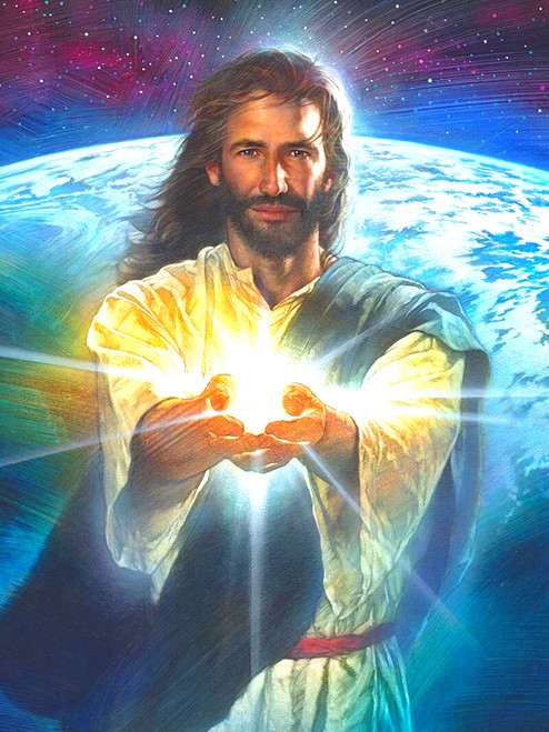 5D Diamond Painting Jesus Holding a Light Kit