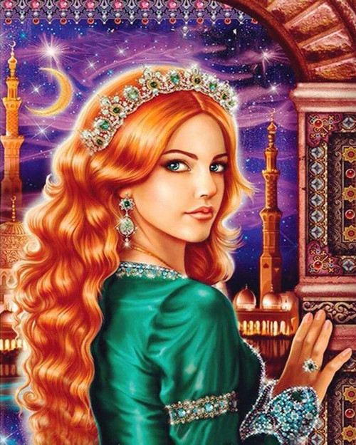 5D Diamond Painting Emerald Princess Kit