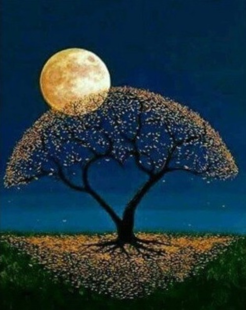5D Diamond Painting Moon Tree Kit