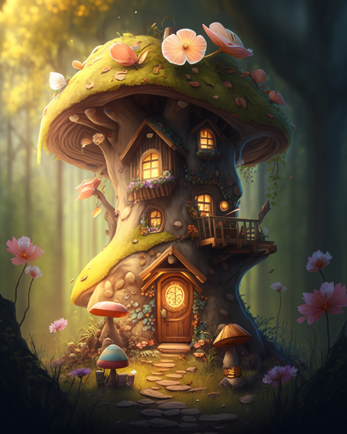 5D Diamond Painting Fairy House Kit