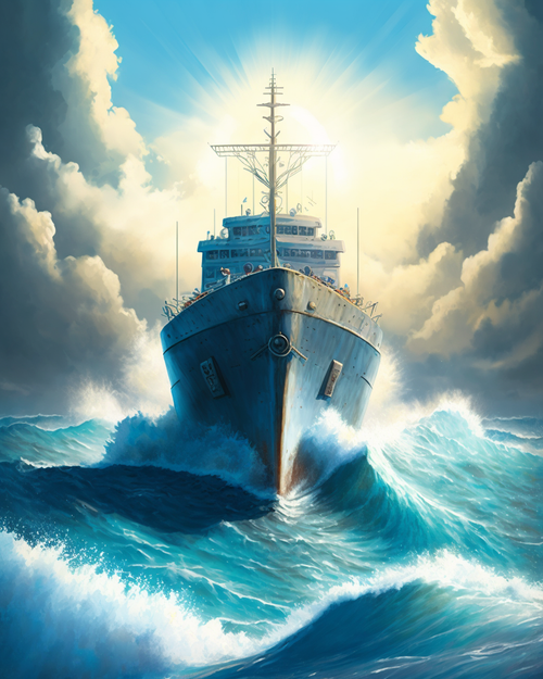 5D Diamond Painting Bright Sunlight Ship Kit