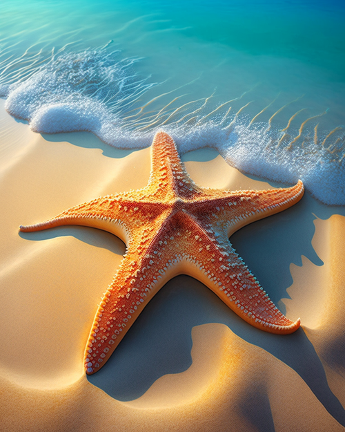 5D Diamond Painting Starfish in the Sand Kit