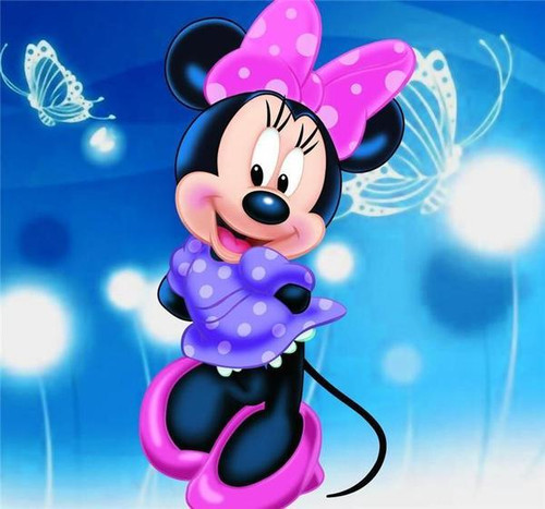 5D Diamond Painting Minnie Mouse Butterflies Kit