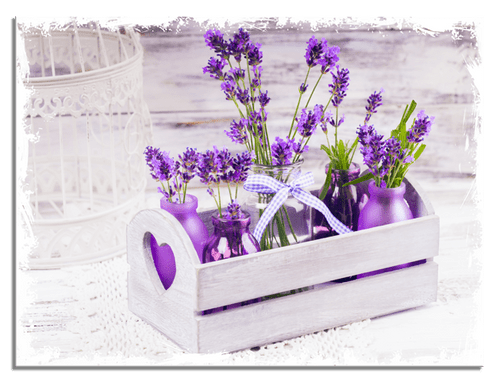 5D Diamond Painting Lavender Wooden Heart Box Kit