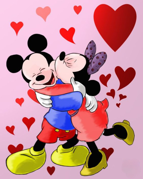 5D Diamond Painting Love and Kisses Mickey & Minnie Kit