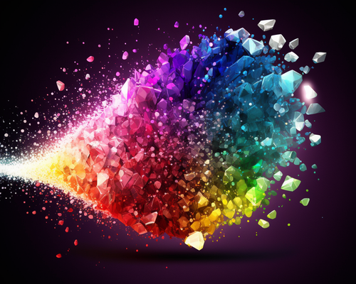 5D Diamond Painting Rainbow Glass Explosion Kit