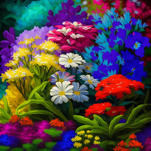 5D Diamond Painting Bright Garden Flowers Kit