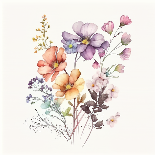 5D Diamond Painting Delicate Flowers Kit