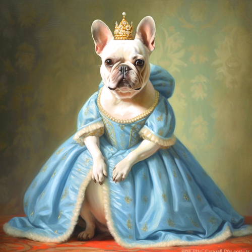 5D Diamond Painting Queen French Bulldog Kit