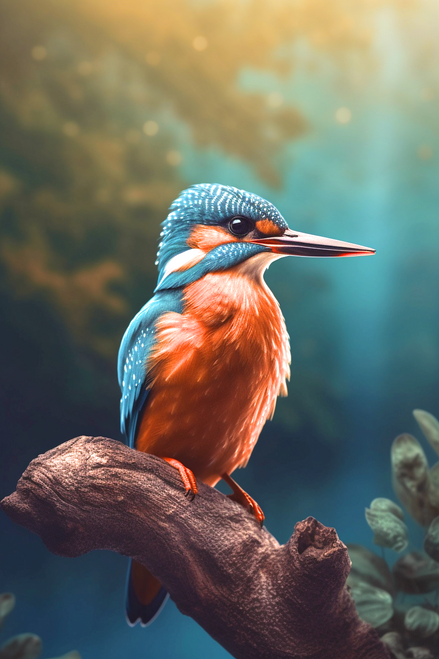 5D Diamond Painting Perched King Fisher Kit