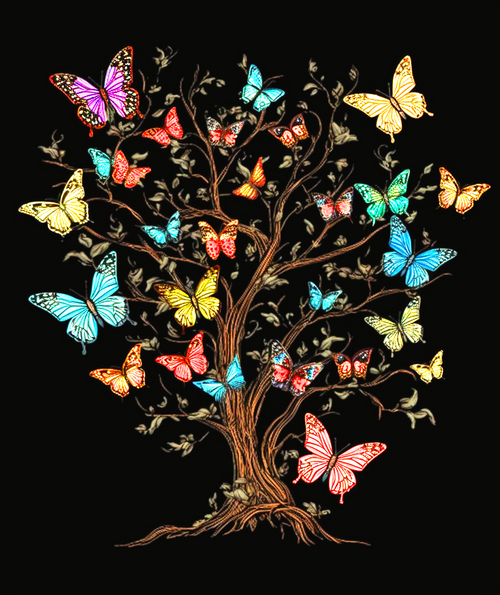 5D Diamond Painting Tree of Butterflies Kit