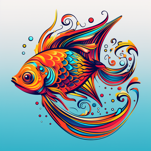 5D Diamond Painting Bright Colored Fish in Water Kit - Bonanza