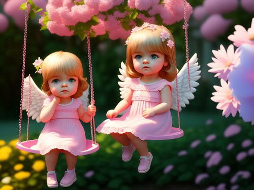 5D Diamond Painting Little Girl Angel Dolls Kit