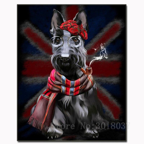 5D Diamond Painting Scottish Terrier Kit