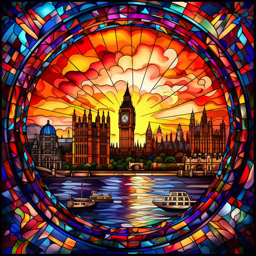 5D Diamond Painting Abstract Big Ben in  London Kit