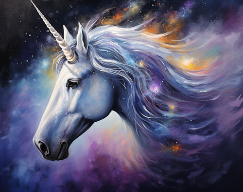 5D Diamond Painting Purple Mist Unicorn Kit