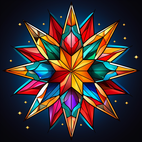 5D Diamond Painting Multi Point Abstract Star Kit