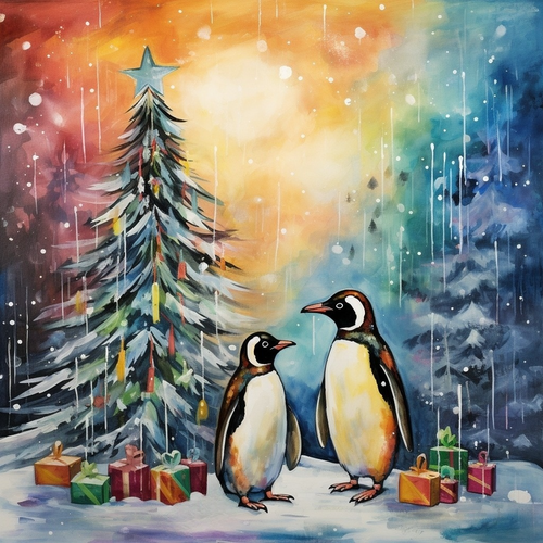 5D Diamond Painting Christmas Gifts Penguins Kit