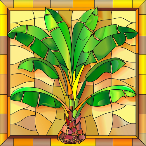 5D Diamond Painting Tropical Tree Abstract Kit