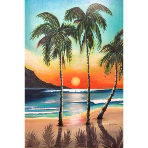 5D Diamond Painting Sun Between the Palms Kit