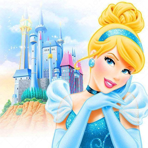 5D Diamond Painting Cinderella and the Castle Kit