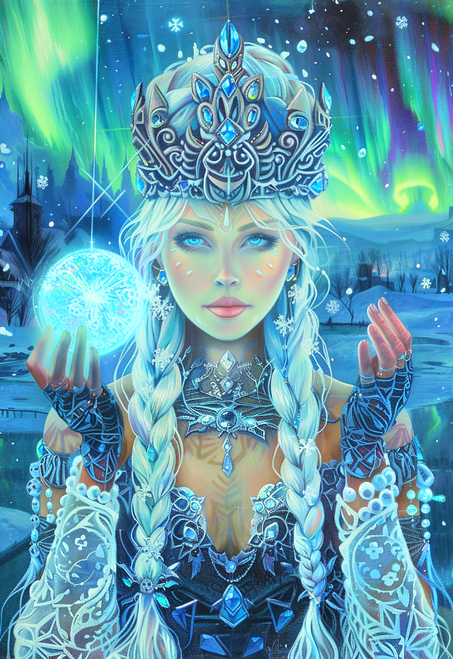 5D Diamond Painting Glowing Orb Nordic Princess Kit