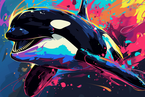 5D Diamond Painting Abstract Water Orca Kit
