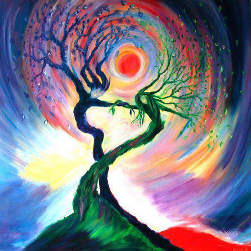 5D Diamond Painting Abstract Man & Woman Tree Kit