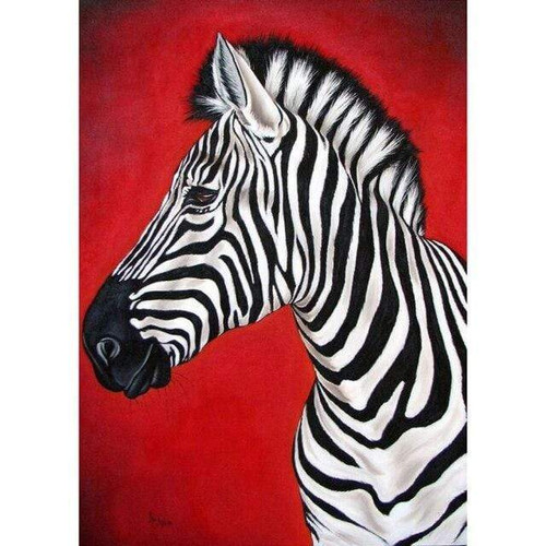 5D Diamond Painting Side View Zebra Kit