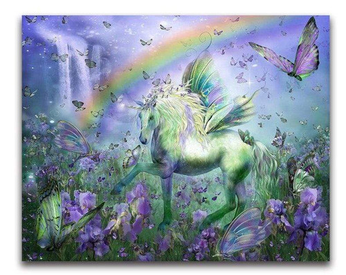 5D Diamond Painting Pegasus Butterfly Rainbow Kit