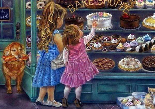 5D Diamond Painting Bake Shoppe Window Kit