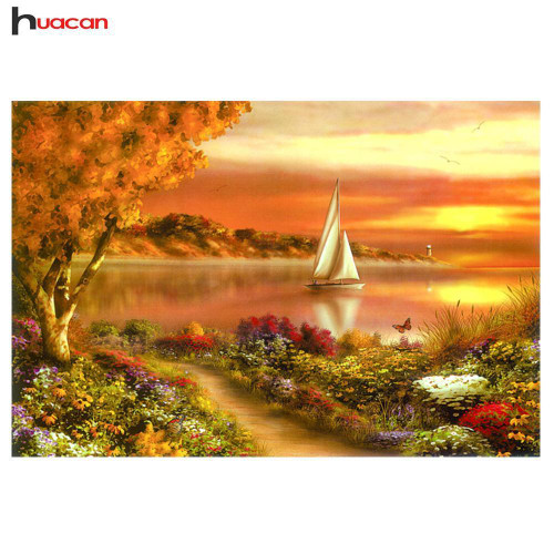 5D Diamond Painting Golden Sunset Kit