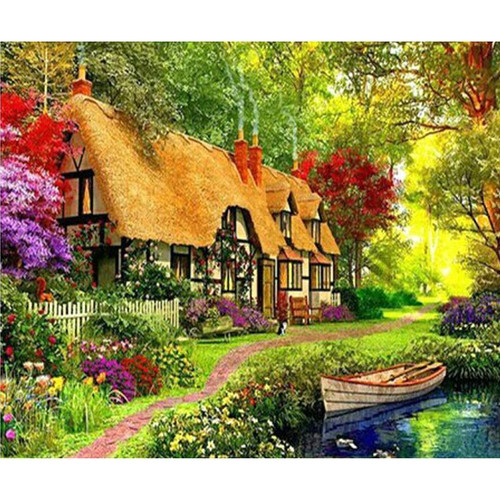 5D Diamond Painting Hideaway Cottage Kit