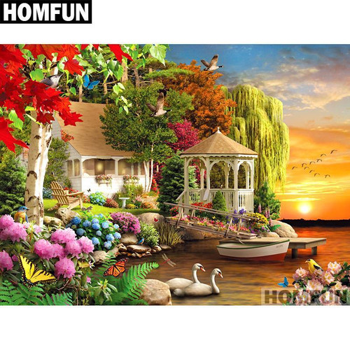 Sunset Field of Flowers, 5D Diamond Painting Kits