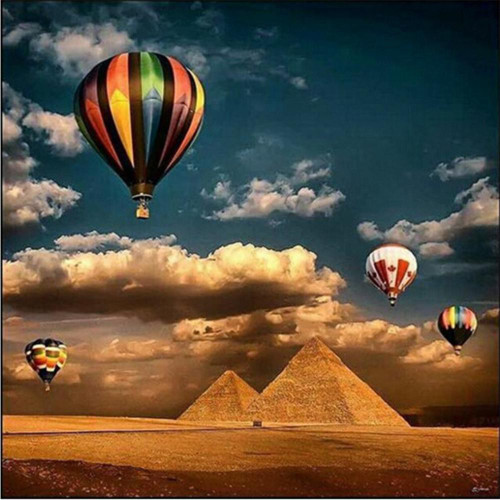 5D Diamond Painting Hot Air Balloon over Egypt Kit