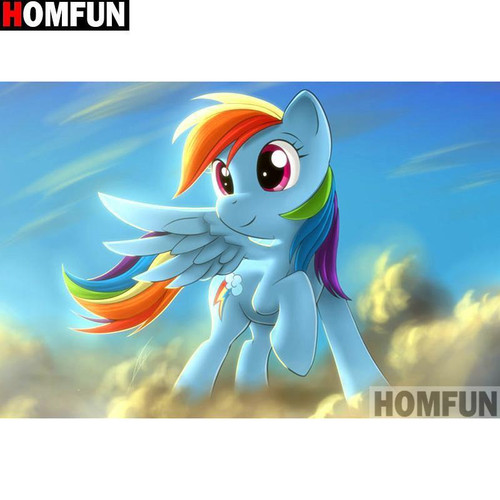 5D Diamond Painting Rainbow Dash in the Clouds kit