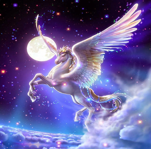 5D Diamond Painting Moonlight Pegasus Kit