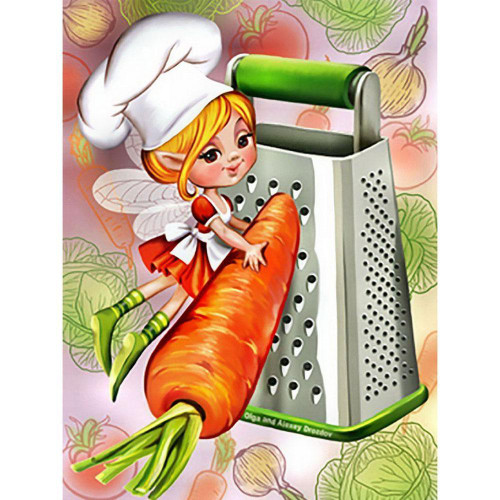 5D Diamond Painting Cooking Fairy Carrot Kit