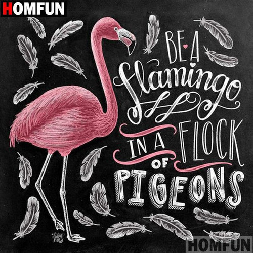 5D Diamond Painting Flamingo Chalk Board Kit