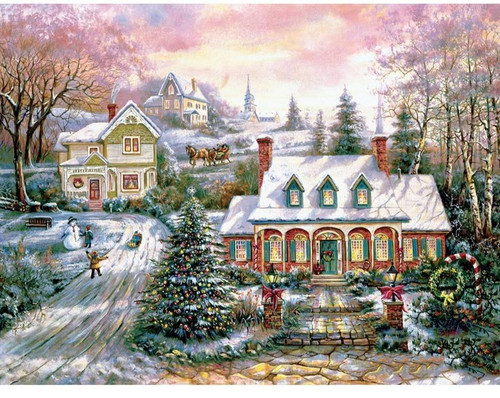 5D Diamond Painting Countryside Christmas Kit