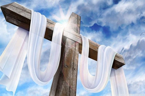 5D Diamond Painting Easter Cross Under a Clouded Sky Kit