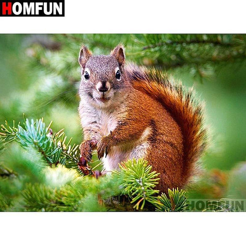 5D Diamond Painting Squirrel on a Branch Kit
