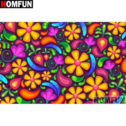 5D Diamond Painting Trippy Flower Pattern Kit