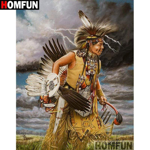 5D Diamond Painting American Indian on the Plains Kit