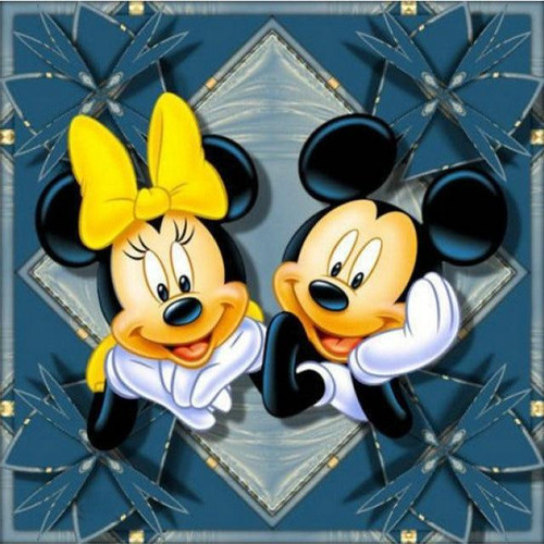 5D Diamond Painting Mickey & Yellow Bow Minnie Mouse Kit