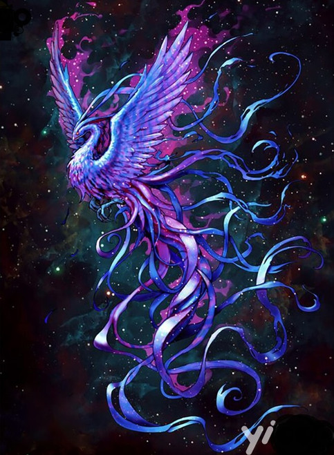 5D Diamond Painting Purple Phoenix Kit