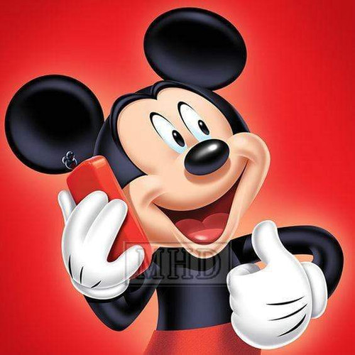 5D Diamond Painting Mickey Mouse Red Phone Kit