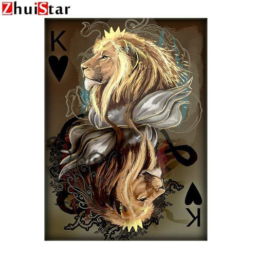 5D Diamond Lion King of Hearts Kit