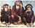 5D Diamond Painting Hear No, See No, Speak No Evil Chimpanzees Kit