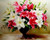 5D Diamond Painting Dark Vase of Lilies Kit